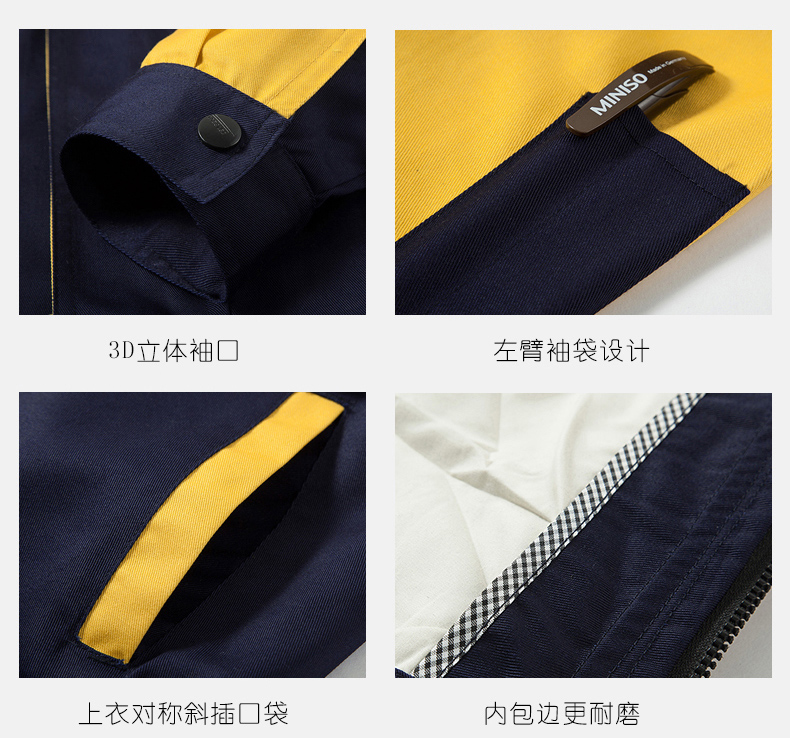 工作服袖口、口袋細(xì)節(jié)展示